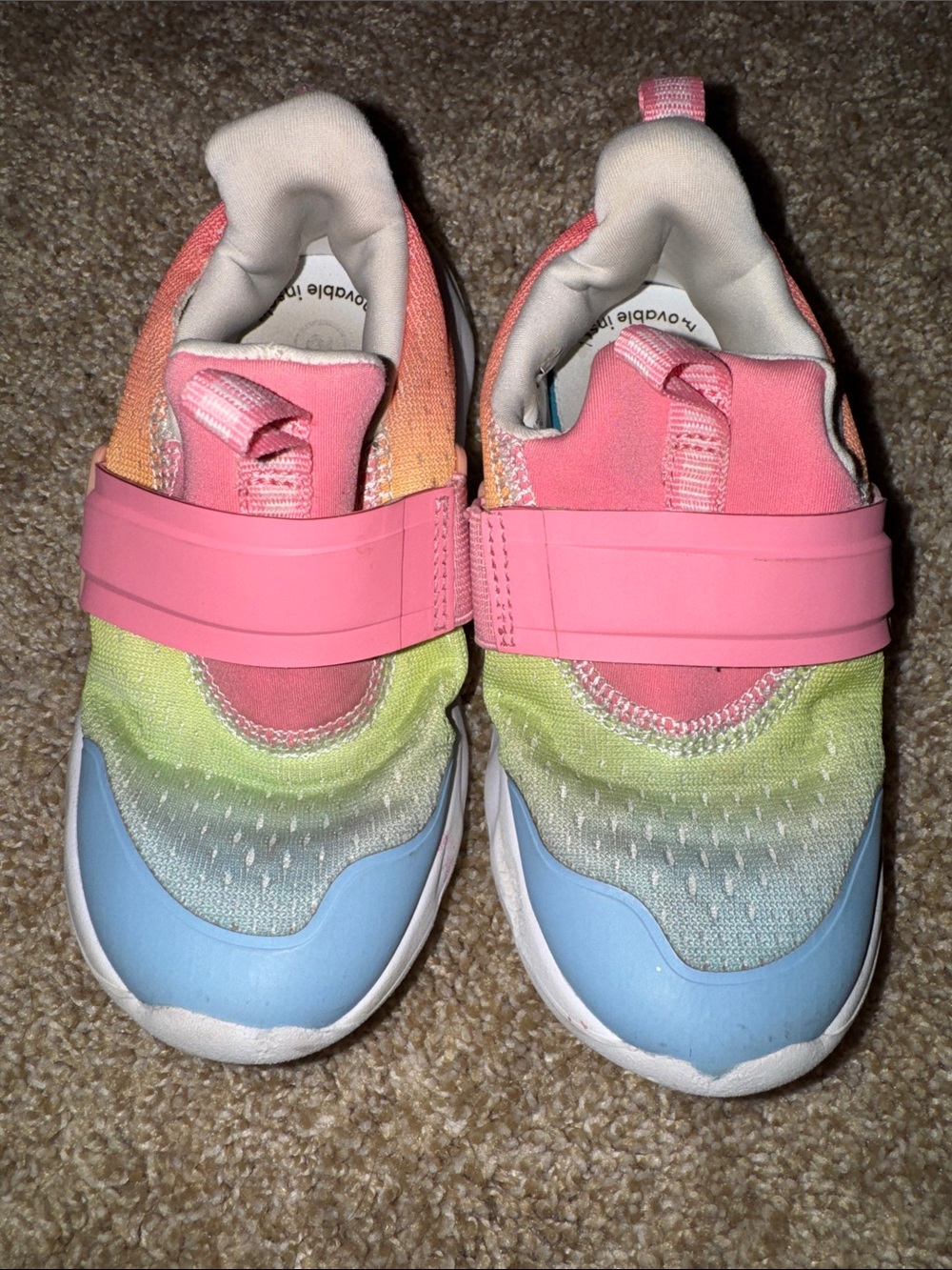 all in motion Pink Blue Green Slip-On Kids Sneakers